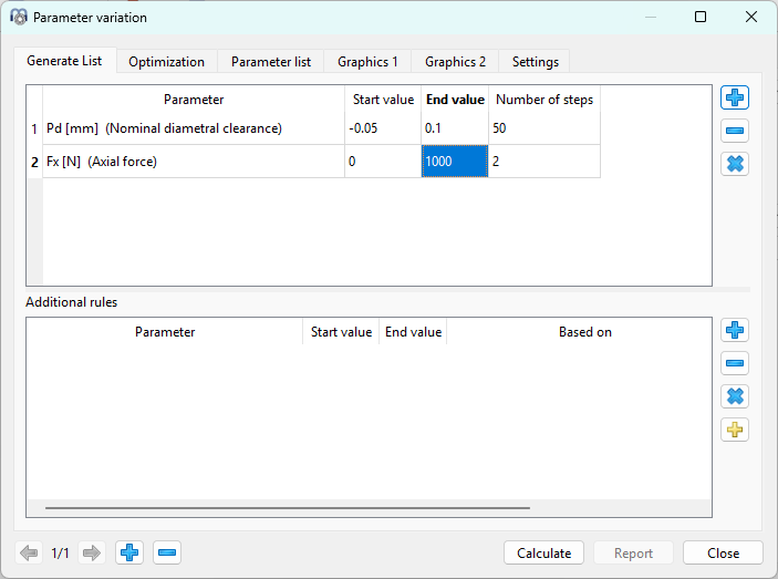 ParameterVariationGenerateList